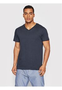 Brave Soul T-Shirt MTS-149SAINTE Granatowy Regular Fit. Kolor: niebieski. Materiał: bawełna