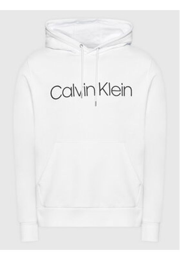 Calvin Klein Bluza Logo K10K104060 Biały Regular Fit. Kolor: biały. Materiał: bawełna