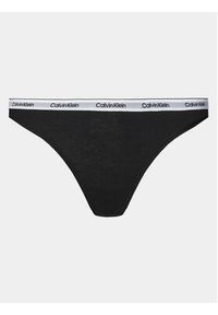 Calvin Klein Underwear Komplet 3 par stringów 000QD5209E Czarny. Kolor: czarny. Materiał: bawełna #7