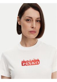 Pinko - PINKO T-Shirt Trapani 105050 A2D6 Biały Regular Fit. Kolor: biały. Materiał: bawełna #4