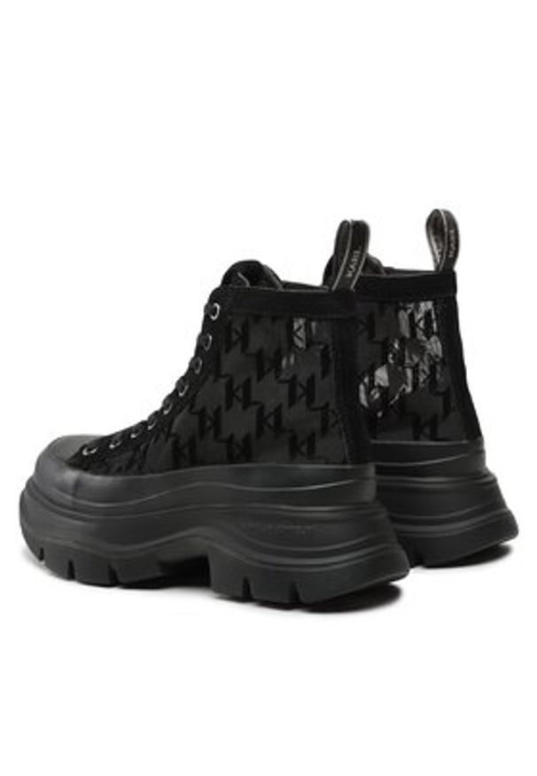 Karl Lagerfeld - KARL LAGERFELD Botki KL42959F Czarny. Kolor: czarny. Materiał: materiał