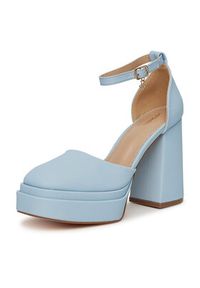 DeeZee Sandały LW85478-6 Niebieski. Kolor: niebieski. Materiał: skóra