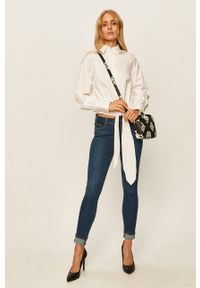 Guess Jeans - Koszula. Kolor: biały. Materiał: jeans #2