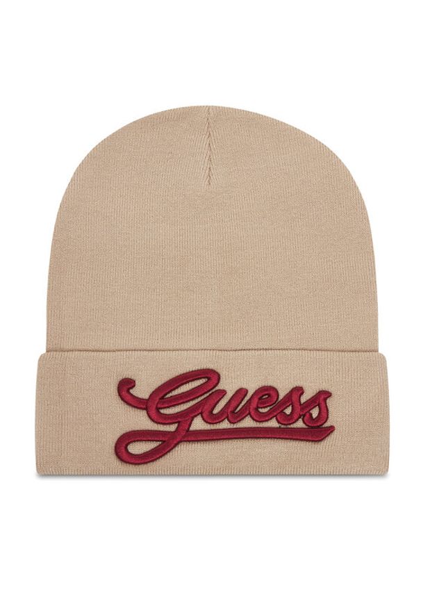 Guess Czapka AW5400 POL01 Beżowy. Kolor: beżowy. Materiał: wiskoza, materiał