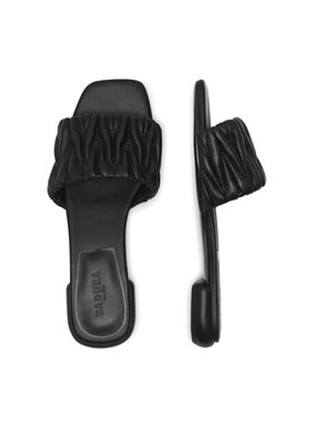 Badura Klapki FELICIE-V1328L-36-1 Czarny. Kolor: czarny. Materiał: skóra