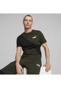 Puma Koszulka Power Cat 67338031. Kolor: zielony, niebieski, wielokolorowy
