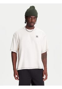 Adidas - adidas T-Shirt Trefoil Essentials JW0970 Écru Regular Fit. Materiał: bawełna