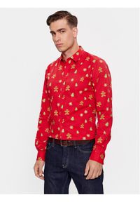 Only & Sons Koszula 22027330 Czerwony Regular Fit. Kolor: czerwony. Materiał: bawełna
