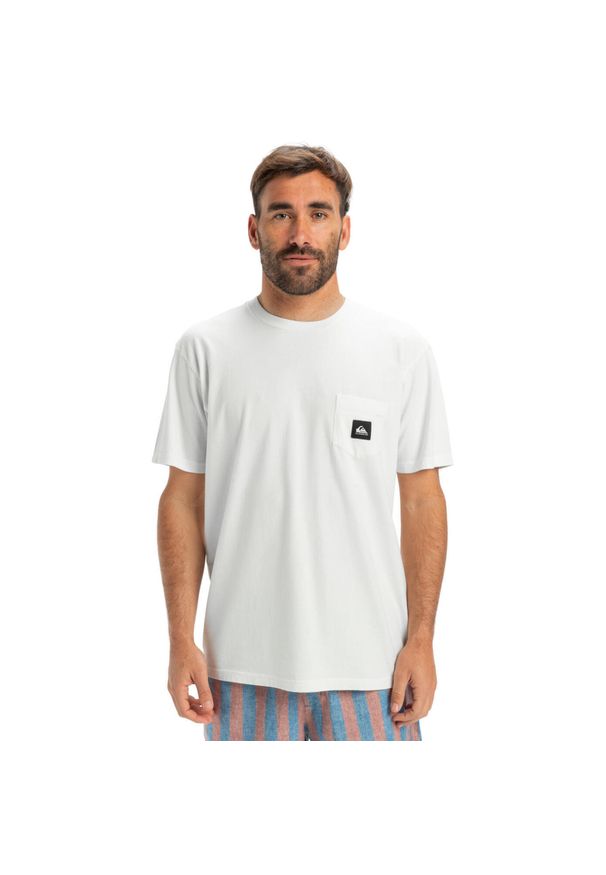Quiksilver - Koszulka z krótkim rękawem dla Mężczyzn SALT WATER Biały. Kolor: biały. Materiał: materiał, bawełna. Długość rękawa: krótki rękaw. Długość: krótkie