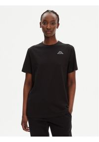 Kappa T-Shirt Logo Korpo Cafers 304J150 Czarny Slim Fit. Kolor: czarny. Materiał: bawełna