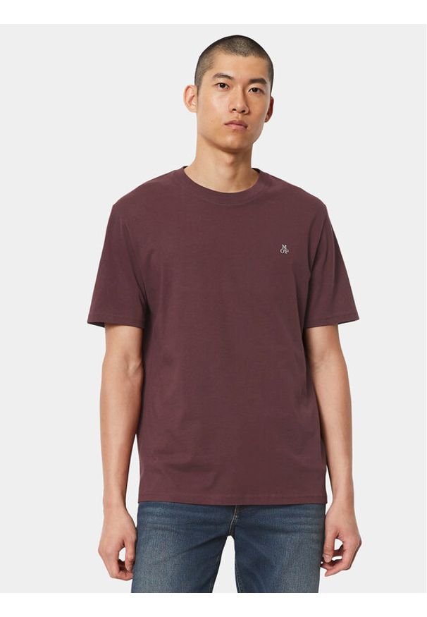 Marc O'Polo T-Shirt B21 2012 51054 Bordowy Regular Fit. Typ kołnierza: polo. Kolor: czerwony. Materiał: bawełna