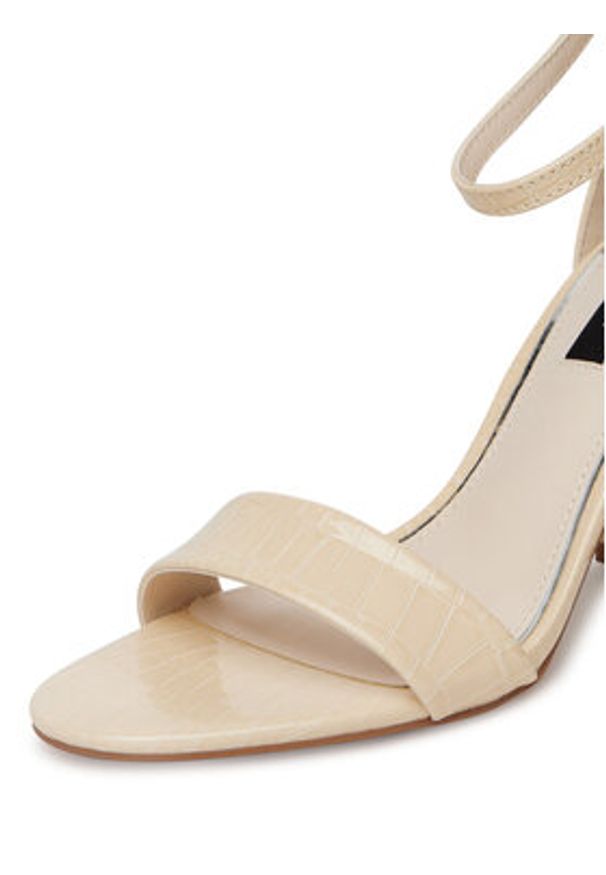 Nine West Sandały S4SH1823-01 Beżowy. Kolor: beżowy. Materiał: materiał, syntetyk
