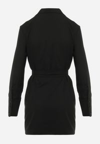 Born2be - Czarna Klasyczna Sukienka Kopertowa z Rozszerzanymi Rękawami i Paskiem Arlevi. Kolor: czarny. Typ sukienki: kopertowe. Styl: klasyczny #7