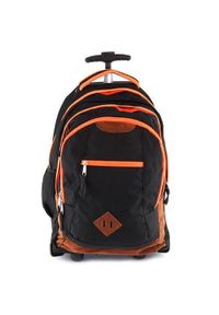 Smash Wózek szkolny plecak , czarna podszewka z neonowym pomarańczem. Kolor: czarny #1