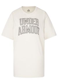Under Armour T-Shirt Ua Rival Campus 6007883 Écru Oversize. Materiał: bawełna