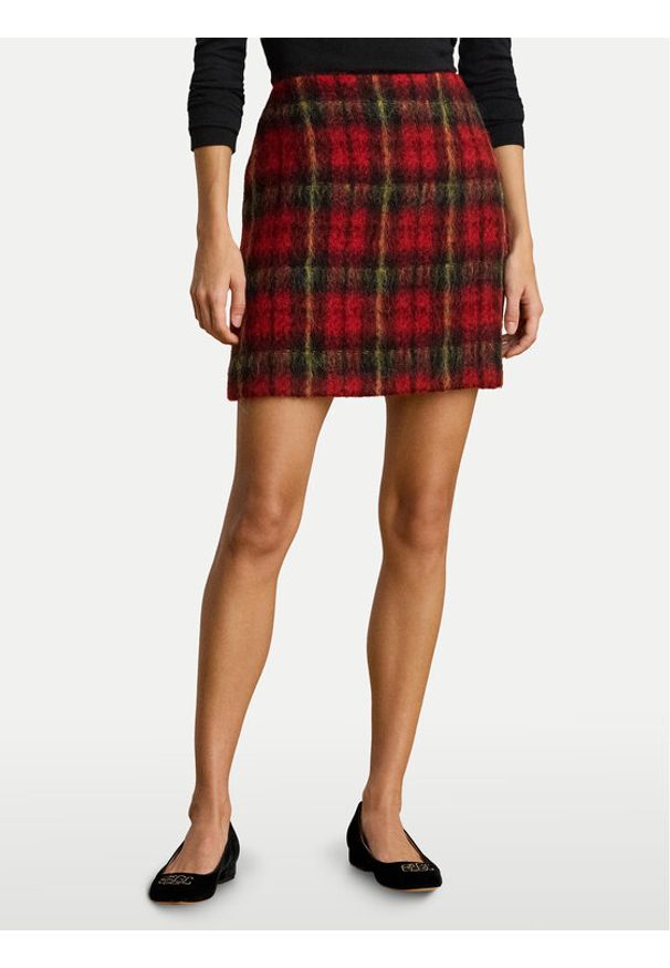 Lauren Ralph Lauren - LAUREN RALPH LAUREN Spódnica mini 200P06912001 Czerwony Regular Fit. Kolor: czerwony