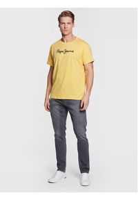 Pepe Jeans T-Shirt Eggo PM508208 Żółty Regular Fit. Kolor: żółty. Materiał: bawełna #4