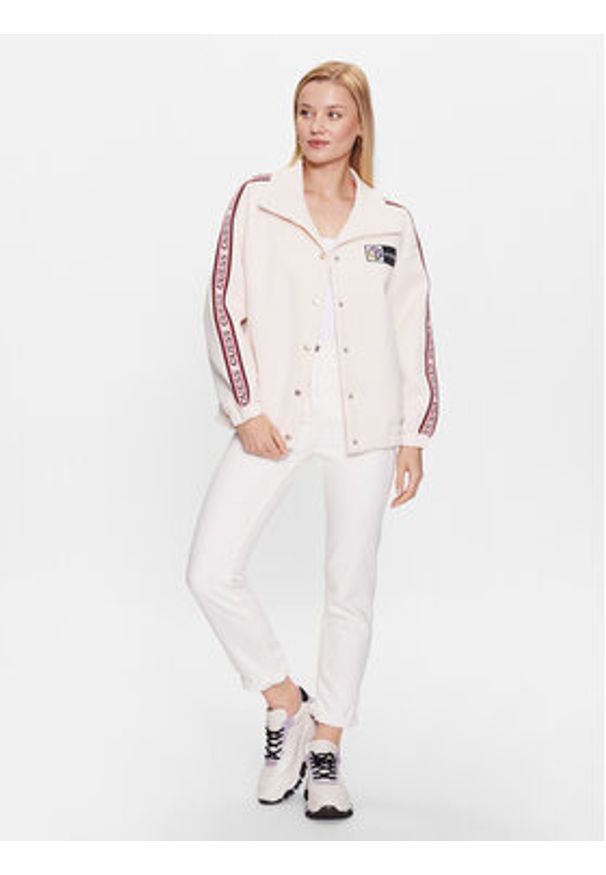 Guess Kurtka przejściowa Beulah V3YL01 KBSK0 Écru Regular Fit. Materiał: syntetyk