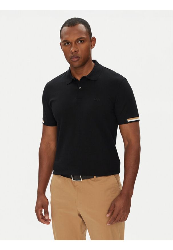 BOSS - Boss Polo Parlay 147 50467113 Czarny Regular Fit. Typ kołnierza: polo. Kolor: czarny. Materiał: bawełna