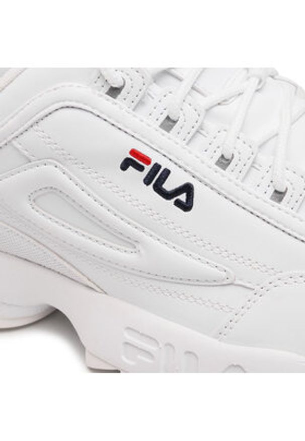 Fila Sneakersy Disruptor Low Wmn 1010302.1FG Biały. Kolor: biały. Materiał: skóra