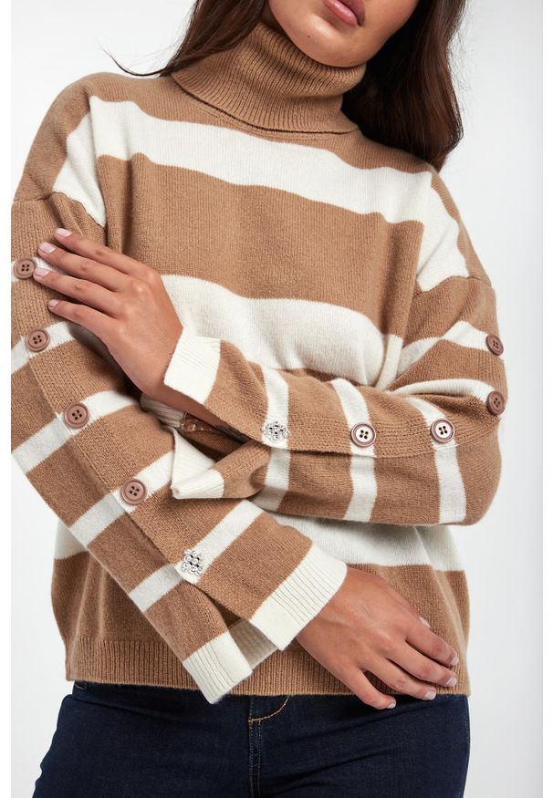 Liu Jo - Golf damski wełniany LIU JO. Typ kołnierza: golf. Materiał: wełna