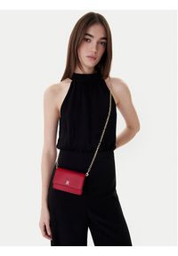 TOMMY HILFIGER - Tommy Hilfiger Torebka Th Icon Card Holder W/Chain AW0AW18248 Czerwony. Kolor: czerwony. Materiał: skórzane #4