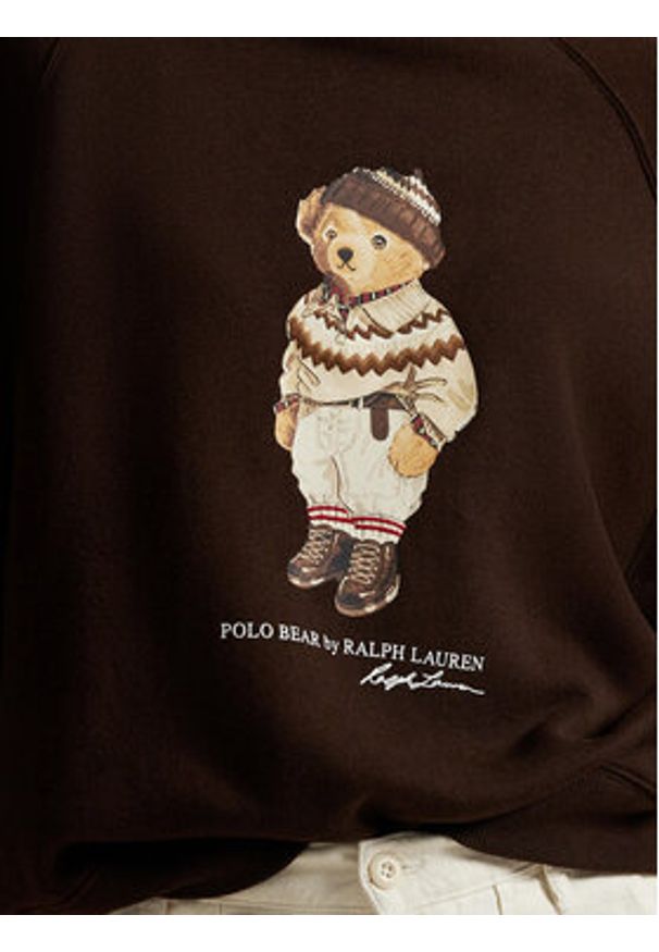 Polo Ralph Lauren Bluza 211A87105001 Brązowy Relaxed Fit. Typ kołnierza: polo. Kolor: brązowy. Materiał: bawełna