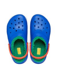 Crocs Klapki Classic Lined Clog Kids 207010 Niebieski. Kolor: niebieski