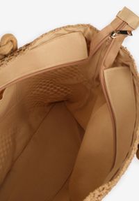 Renee - Ciemnobeżowa Torebka Typu Shopper z Plecionki Reviane. Kolor: beżowy. Styl: biznesowy #3