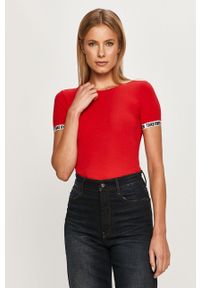 TALLY WEIJL - Tally Weijl - T-shirt. Okazja: na co dzień. Kolor: czerwony. Materiał: bawełna, dzianina, elastan. Wzór: nadruk. Styl: casual #1
