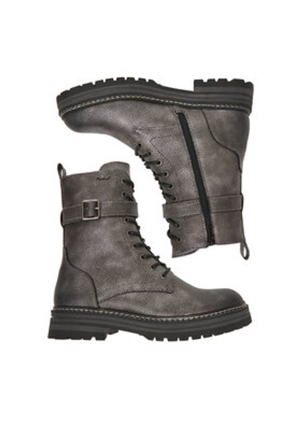 Rieker Trzewiki CEO-93024-90 Szary. Kolor: szary. Materiał: materiał