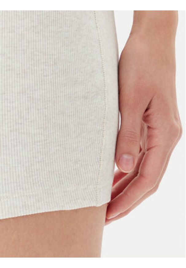 Calvin Klein Underwear Szorty piżamowe 000QS7216E Beżowy Slim Fit. Kolor: beżowy. Materiał: bawełna