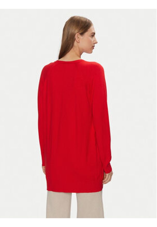 Pieces Kardigan Natalie 17156644 Czerwony Loose Fit. Kolor: czerwony. Materiał: syntetyk