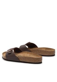 Birkenstock Klapki Madrid Bs 40391 Brązowy. Kolor: brązowy. Materiał: skóra