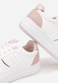 Renee - Biało-Różowe Sneakersy Thessaros. Kolor: biały #6
