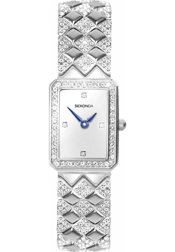 Zegarek Sekonda Zegarek damski Sekonda 40510 CYRKONIE srebrny. Kolor: srebrny