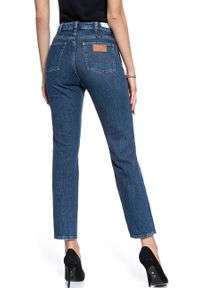 Wrangler - WRANGLER RETRO-STRAIGHT DAMSKIE SPODNIE JEANSOWE DEEP OCEAN W238WB86X. Styl: retro