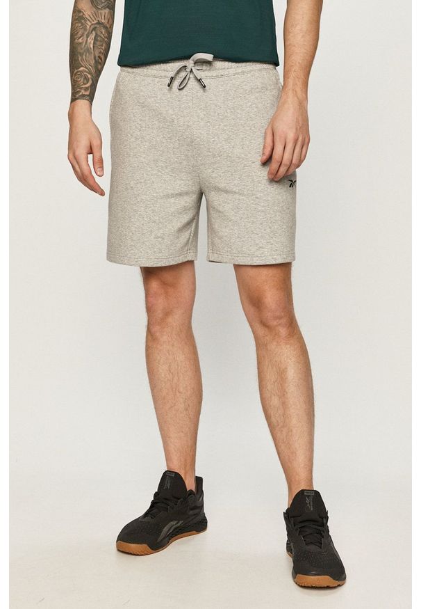 Reebok - Szorty. Okazja: na co dzień. Kolor: szary. Styl: casual