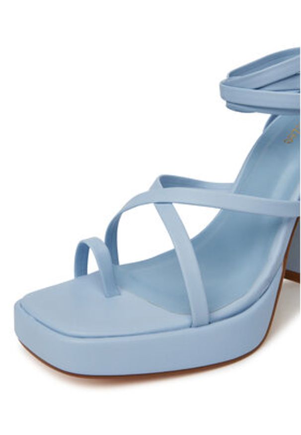 DeeZee Sandały 2335-3 Niebieski. Kolor: niebieski. Materiał: skóra