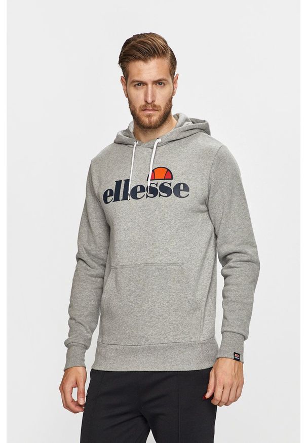 Ellesse - Bluza. Okazja: na co dzień. Kolor: szary. Wzór: nadruk. Styl: casual