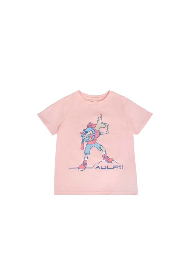 Aulp - Koszulka dziecięca AULP KIDS bawełniana komfortowa oddychająca. Kolor: czerwony, różowy, wielokolorowy. Materiał: bawełna