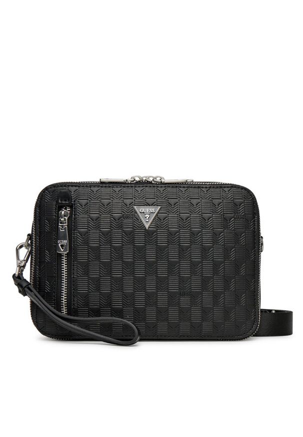 Guess Saszetka nerka HMTODE P5229 Czarny. Kolor: czarny. Materiał: skóra