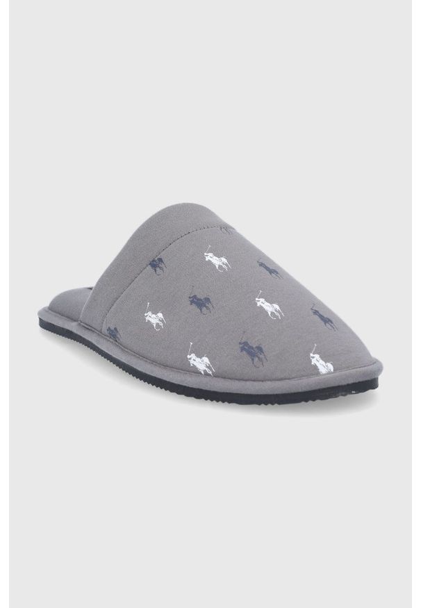 Polo Ralph Lauren - Kapcie Kollin. Kolor: szary. Materiał: materiał, guma. Wzór: gładki