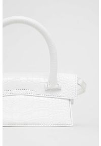 Patrizia Pepe torebka skórzana kolor biały. Kolor: biały. Materiał: skórzane #4