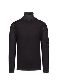 CP Company - Wełniany sweter z golfem C.P. Company KNITWEAR TURTLE NECK. Okazja: na co dzień. Typ kołnierza: golf. Materiał: wełna. Długość rękawa: raglanowy rękaw. Wzór: aplikacja. Styl: casual #1