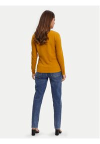 Vero Moda Sweter Care 10136644 Pomarańczowy Regular Fit. Kolor: pomarańczowy. Materiał: bawełna