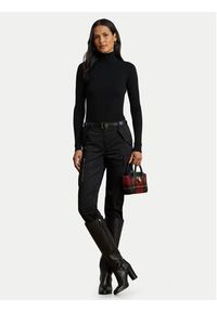 Lauren Ralph Lauren Golf L/s Turtle Neck 200643398011 Czarny Slim Fit. Typ kołnierza: golf. Kolor: czarny. Materiał: bawełna