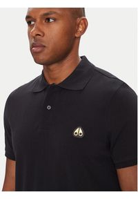 Moose Knuckles Polo Everett M34MT712G Czarny Regular Fit. Typ kołnierza: polo. Kolor: czarny. Materiał: bawełna #4
