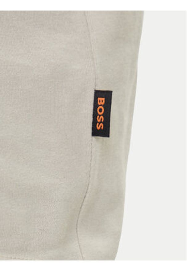 BOSS T-Shirt Te_Voyage 50546370 Beżowy Relaxed Fit. Kolor: beżowy. Materiał: bawełna