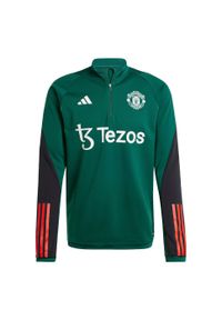 Bluza do piłki nożnej męska Adidas Manchester United Tiro 23 Training Top. Kolor: zielony, czarny, wielokolorowy. Materiał: materiał